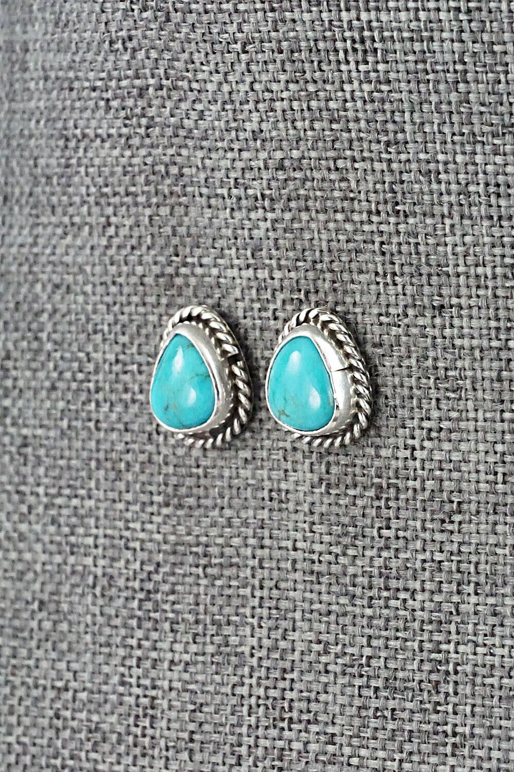 Turquoise & Sterling Silver Earrings - Marco Begaye