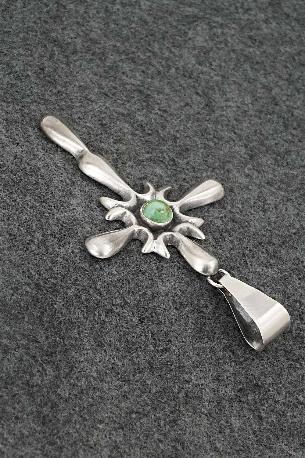 Turquoise & Sterling Silver Pendant - Eugene Gruber