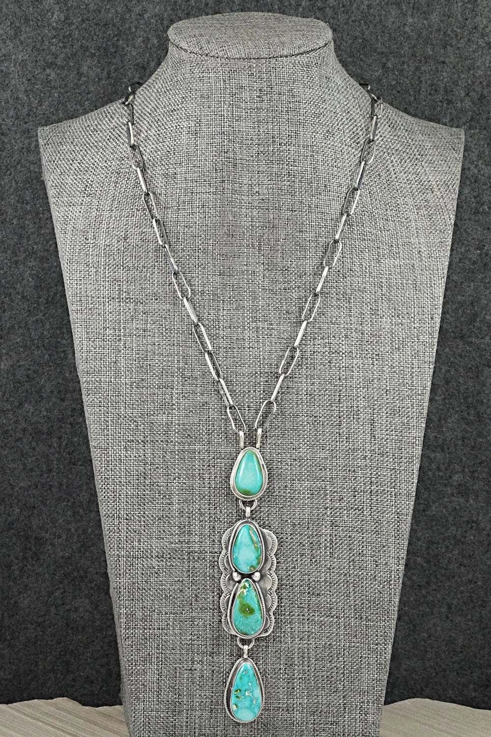 Turquoise & Sterling Silver Necklace - Bobby Johnson