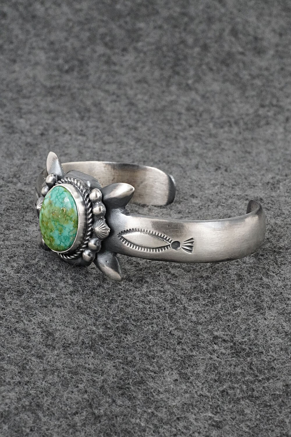 Turquoise & Sterling Silver Bracelet - Harrison Bitsue
