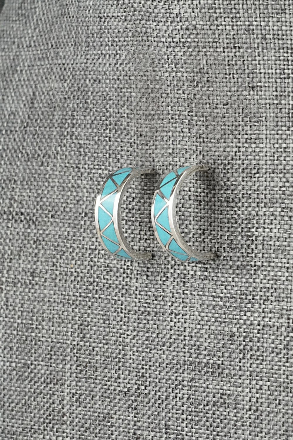 Turquoise & Sterling Silver Earrings - Claudine Haloo