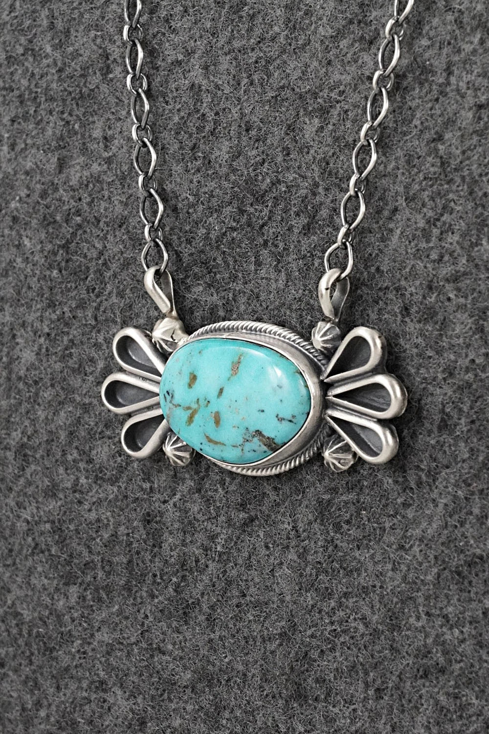 Turquoise & Sterling Silver Necklace - Darrin Livingston