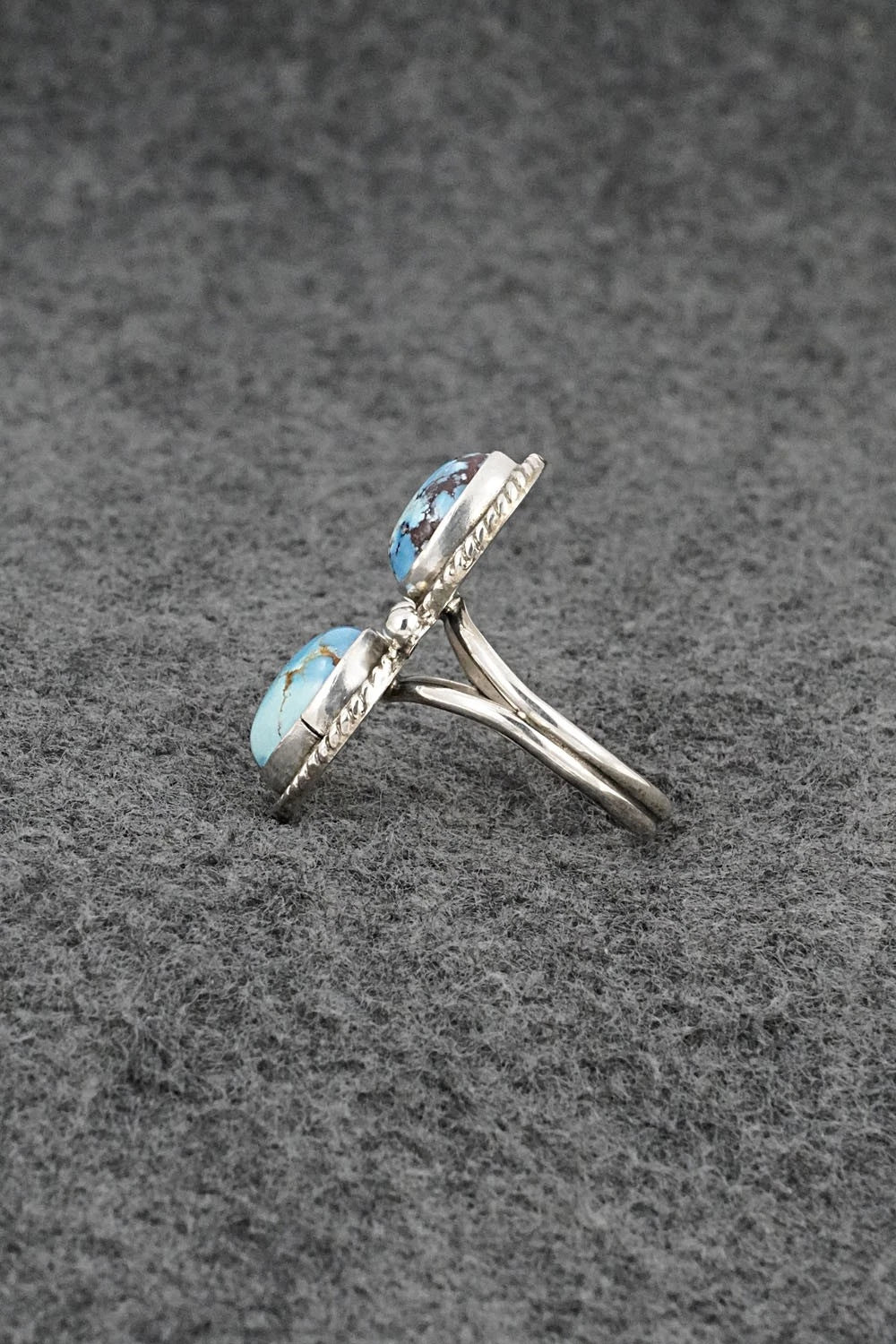 Turquoise & Sterling Silver Ring - Eugene Gruber - Size 8