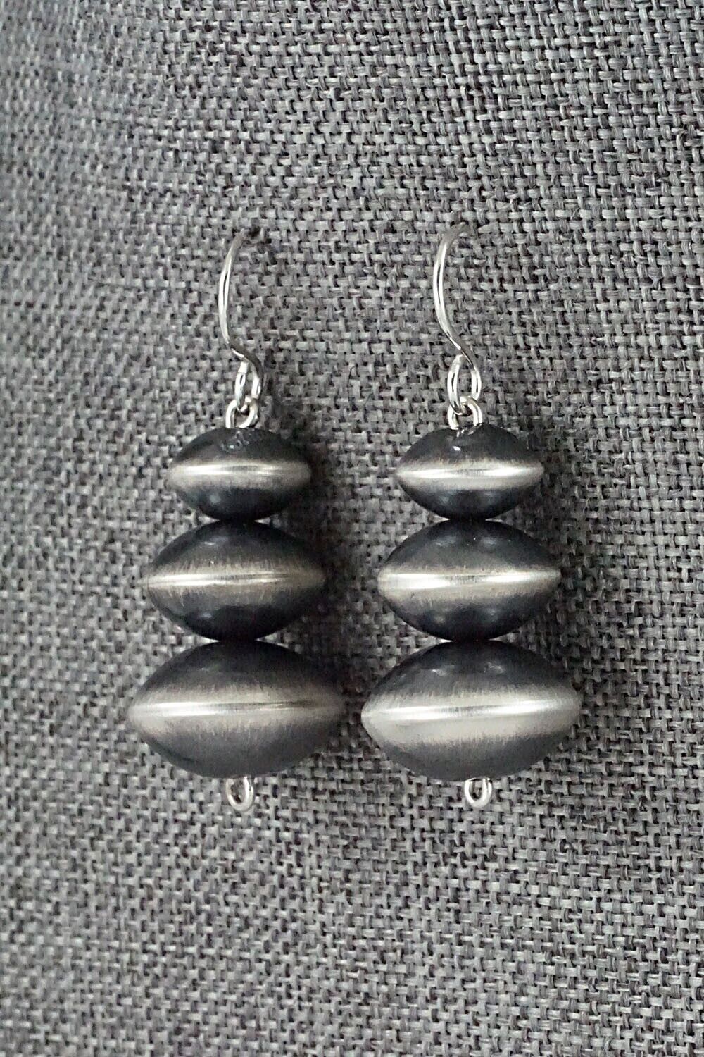 Sterling Silver Navajo Pearl Earrings - Tonisha Haley