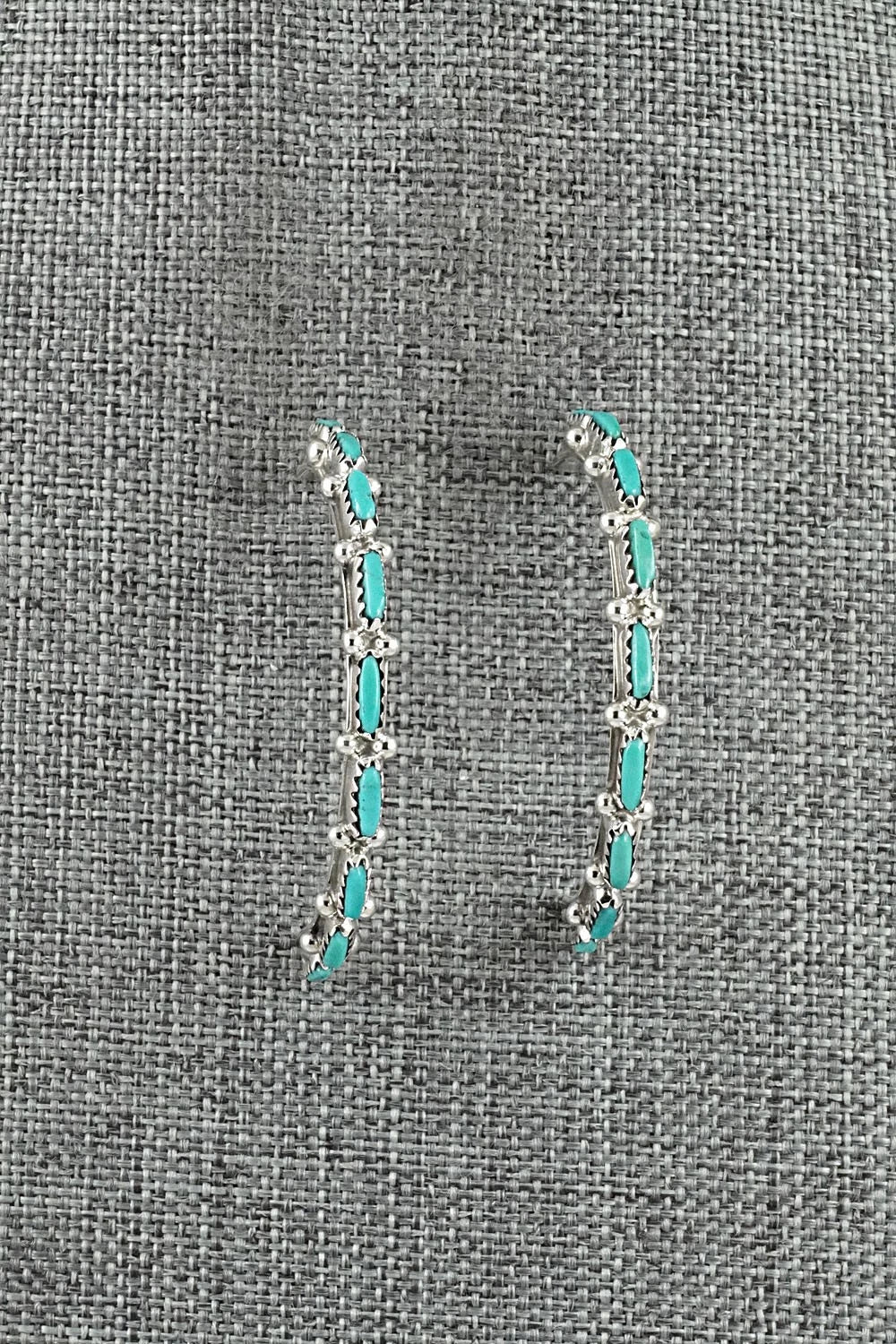 Turquoise & Sterling Silver Earrings - Murray Hannaweeka