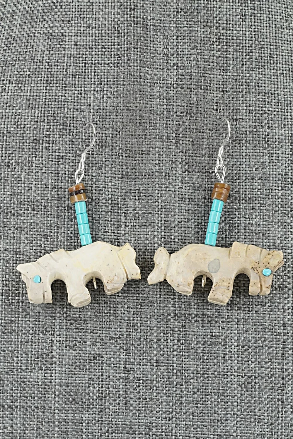 Multi-Stone Horse Fetish & Sterling Silver Necklace Set - Dannette Laate