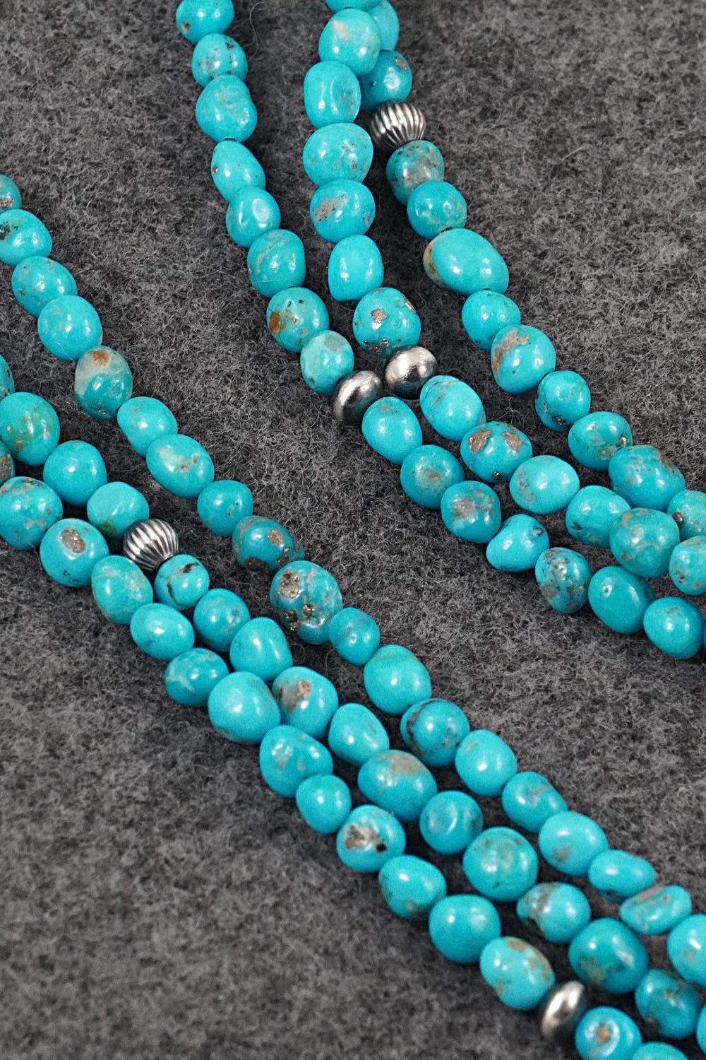 Turquoise & Sterling Silver Necklace - Theresa Skeets