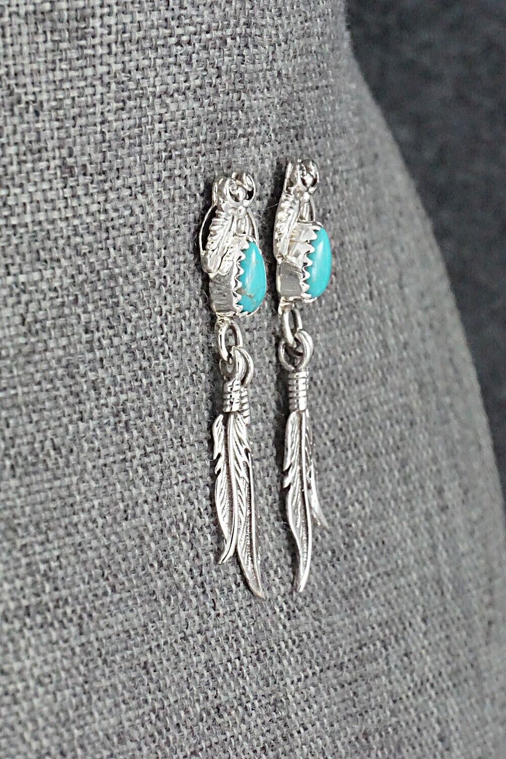 Turquoise and Sterling Silver Earrings - Sharon McCarthy