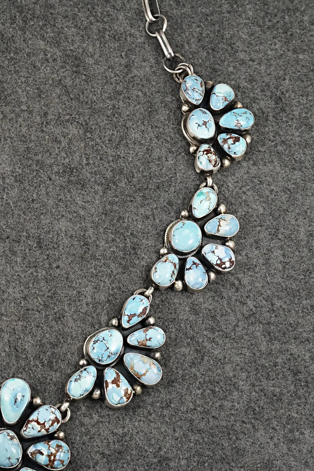 Turquoise & Sterling Silver Necklace and Earrings Set - Kathleen Livingston