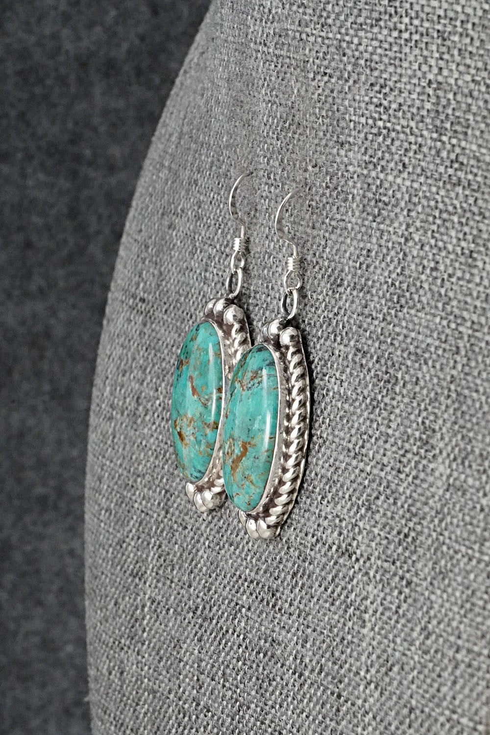 Turquoise & Sterling Silver Earrings - Antwone Brown