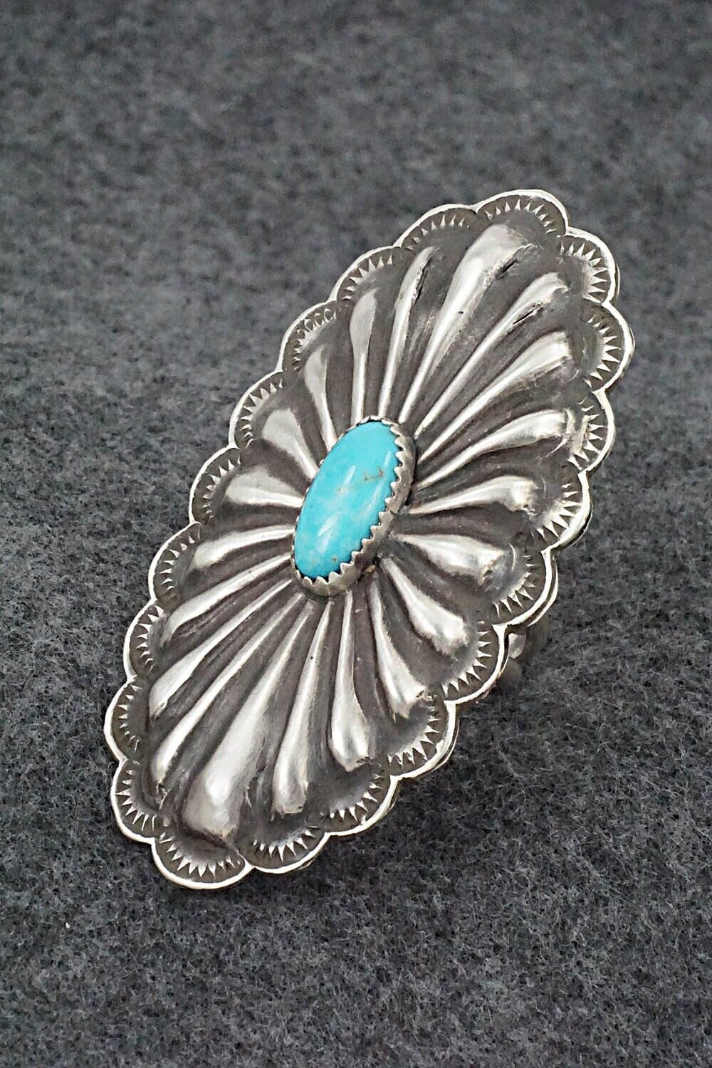 Turquoise & Sterling Silver Ring - Rita Lee - Size 8.5