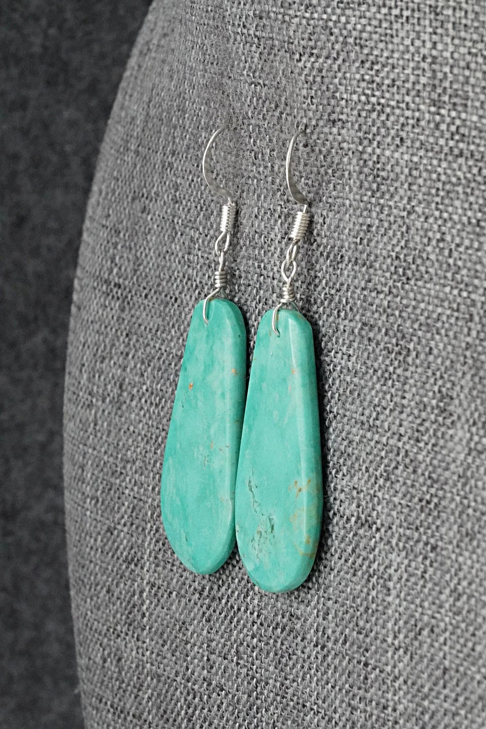 Turquoise & Sterling Silver Earrings - Lupe Lovato