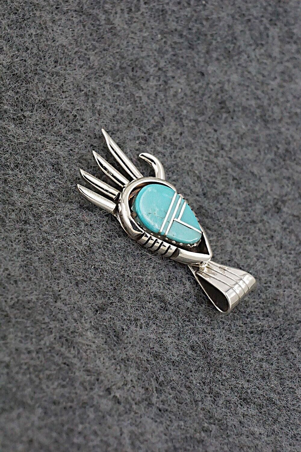 Turquoise & Sterling Silver Pendant - James Manygoats