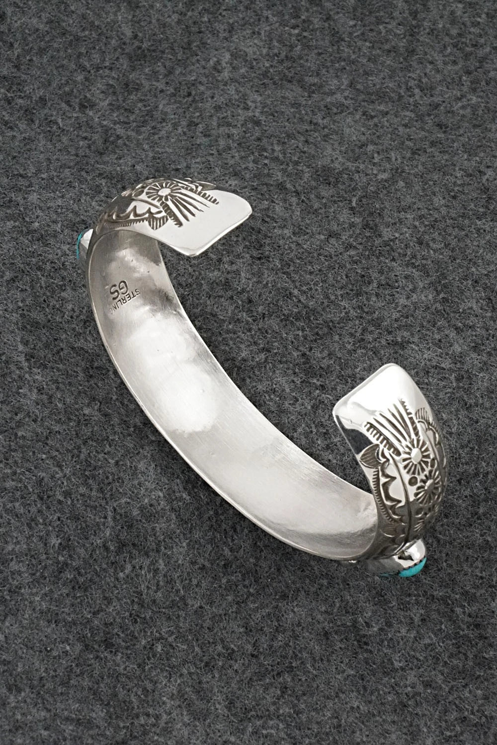 Turquoise, Coral & Sterling Silver Bracelet - Grace Silver