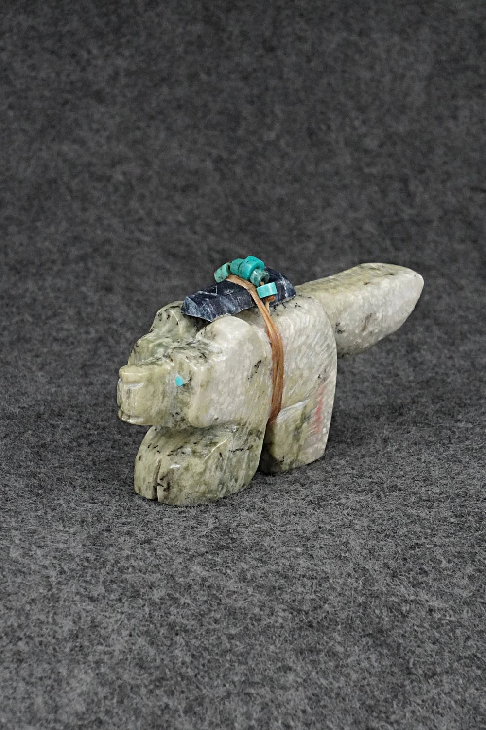 Wolf Zuni Fetish Carving - Danny Lonjose