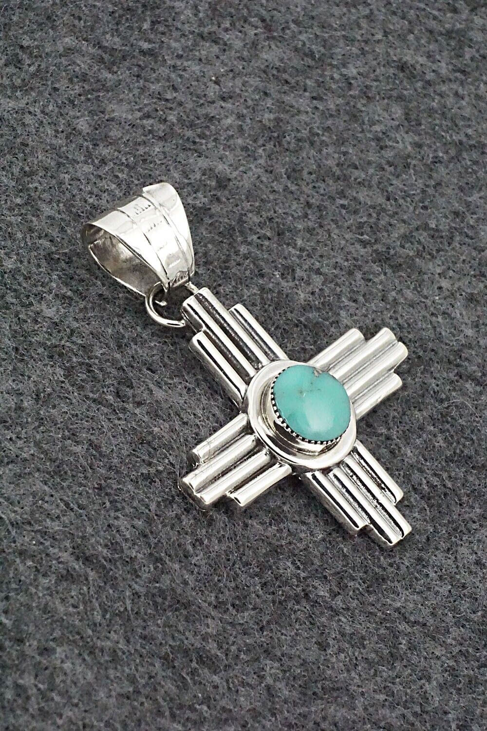 Turquoise & Sterling Silver Pendant - Ryntanna Yazzie