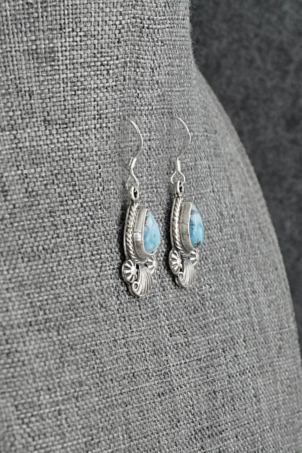 Turquoise & Sterling Silver Earrings - Verley Betone
