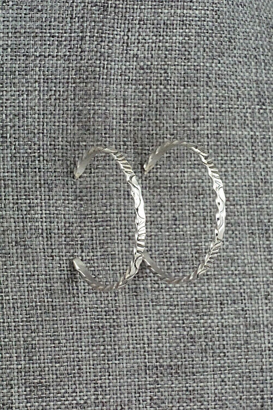 Sterling Silver Hoop Earrings - Elaine Tahe