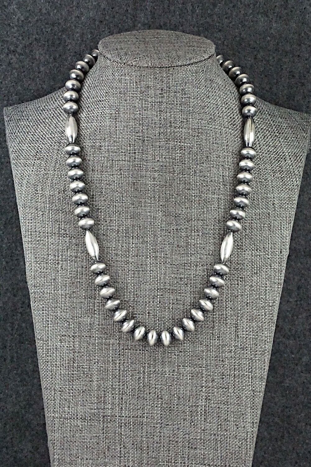 Sterling Silver Navajo Pearl Necklace 18" - Tonisha Haley