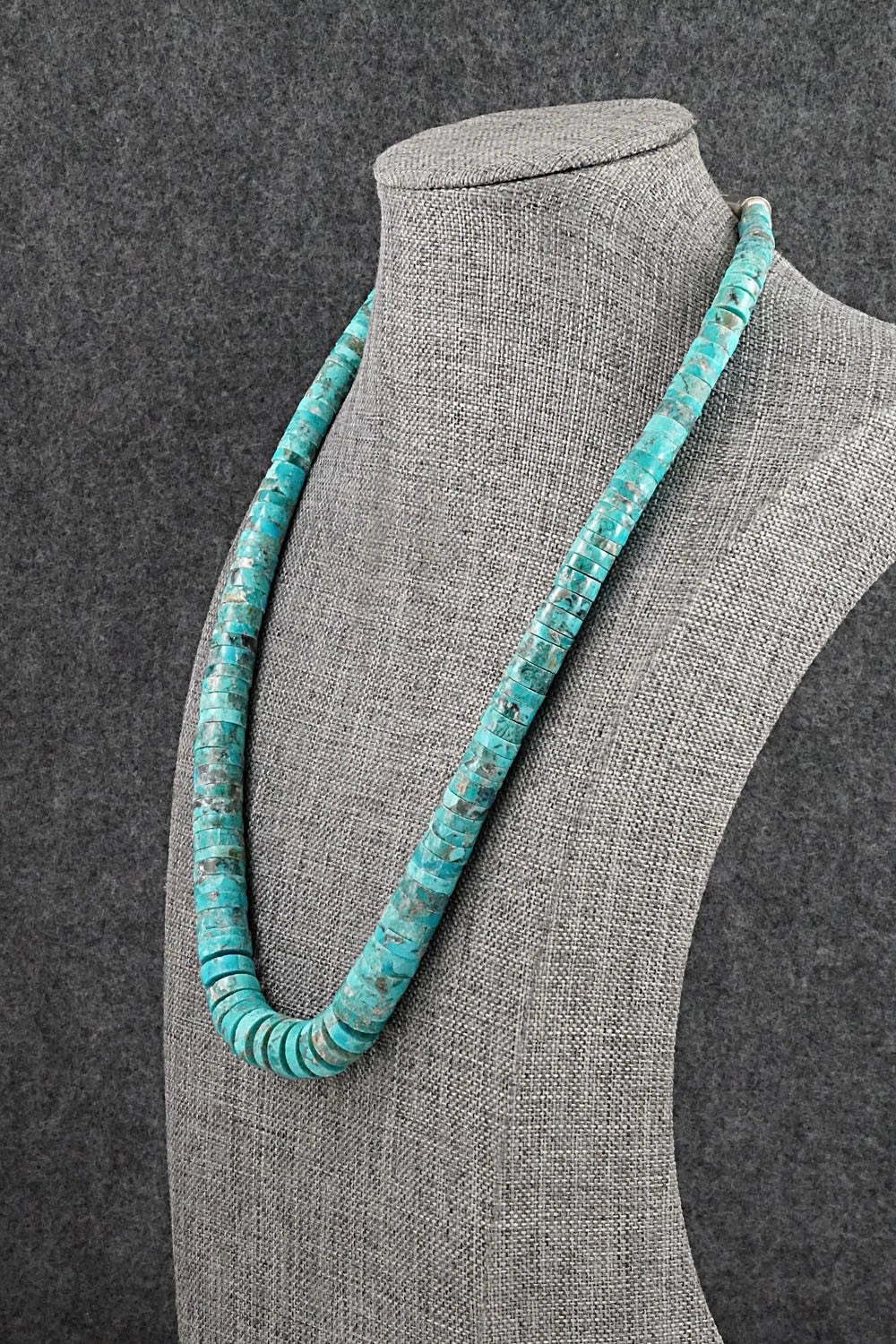 Turquoise & Sterling Silver Necklace 20" - Joe Garcia