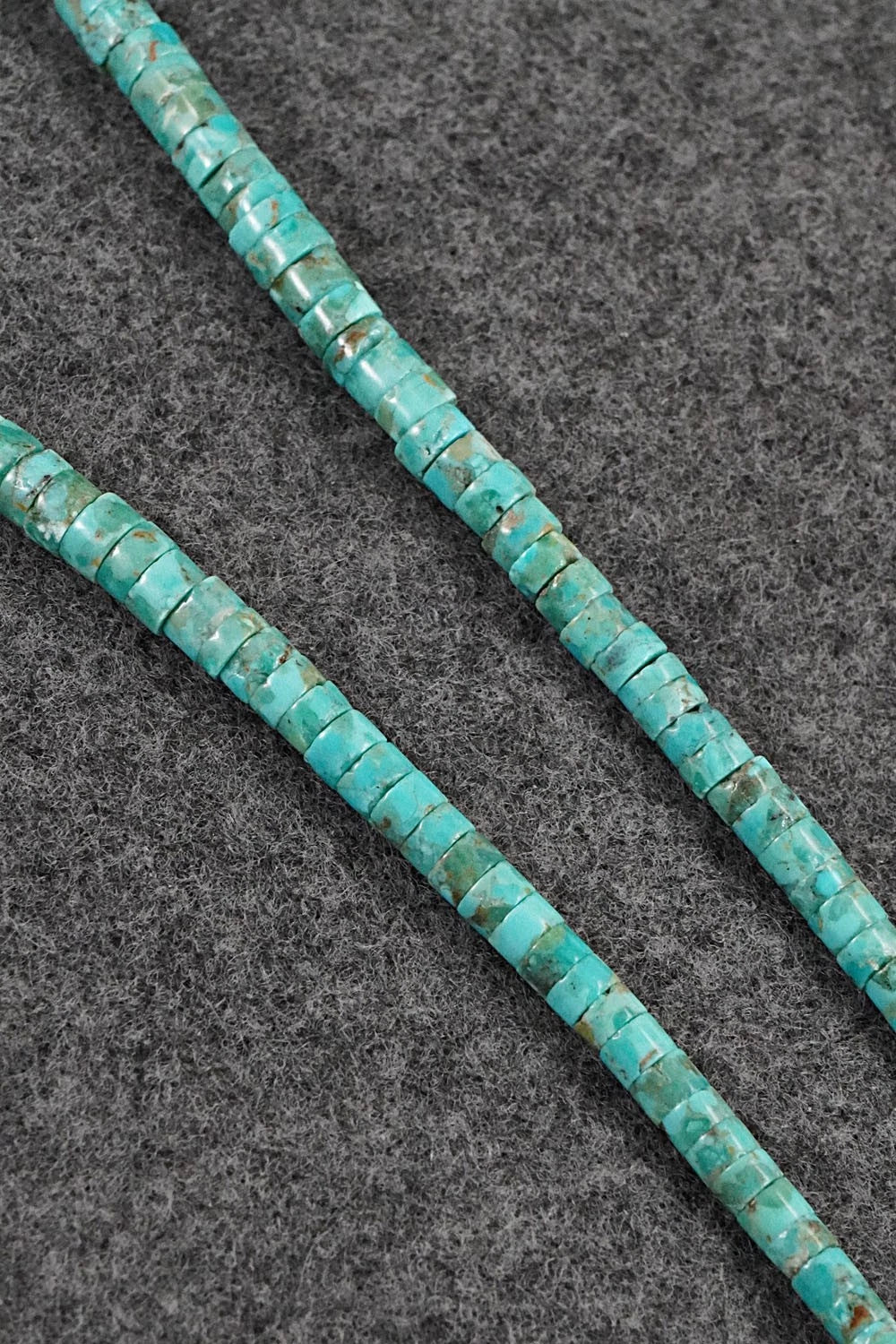 Turquoise & Sterling Silver Necklace 18" - Doreen Jake