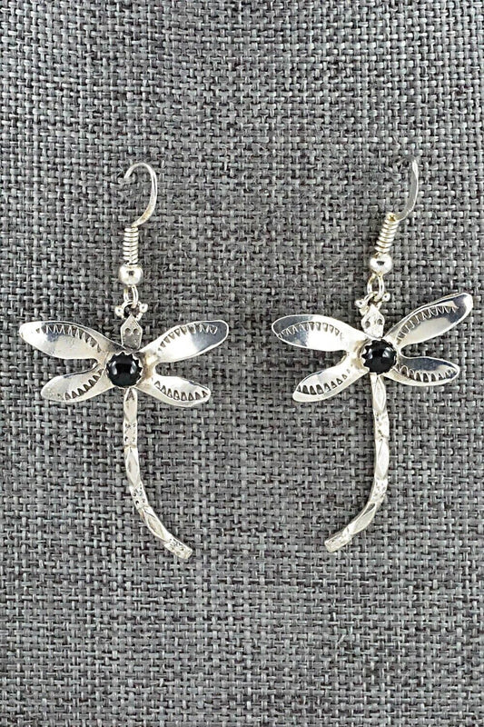 Onyx & Sterling Silver Earrings - Lucille Platero