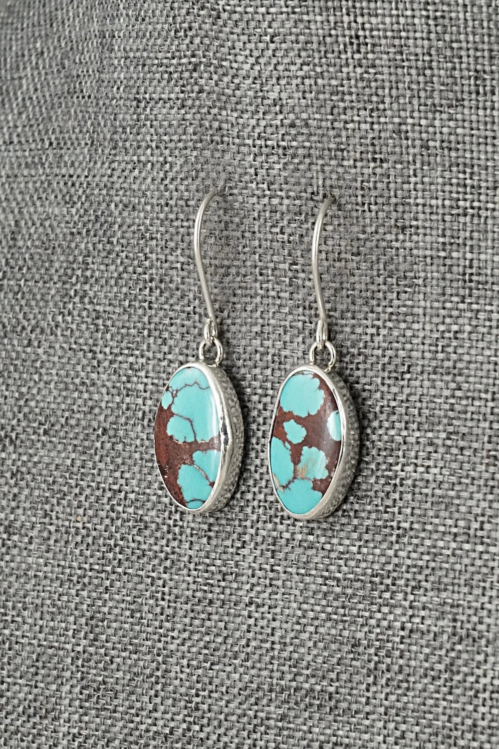 Turquoise & Sterling Silver Earrings - Eugene Gruber
