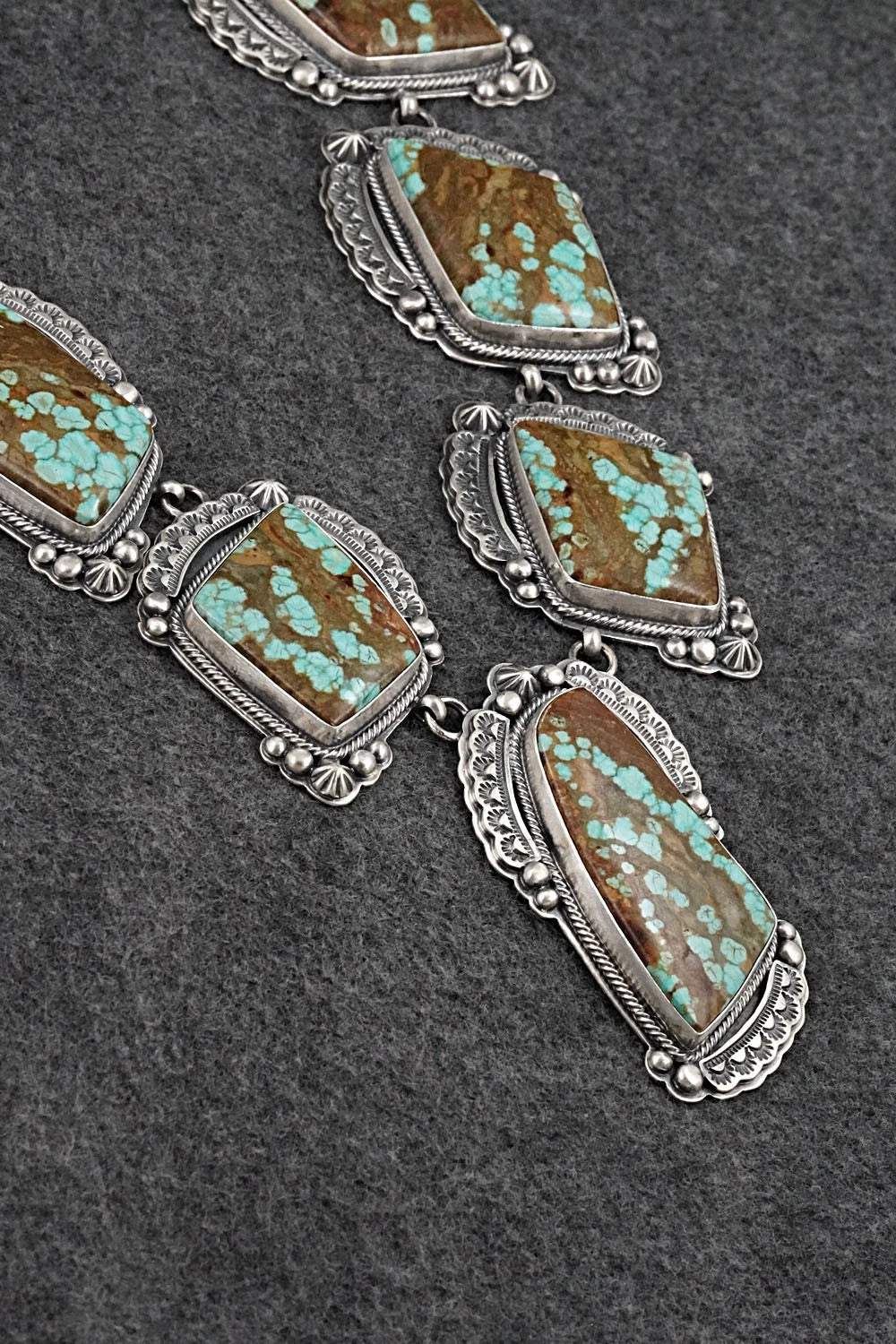 Turquoise & Sterling Silver Necklace and Earrings Set - Randy Boyd