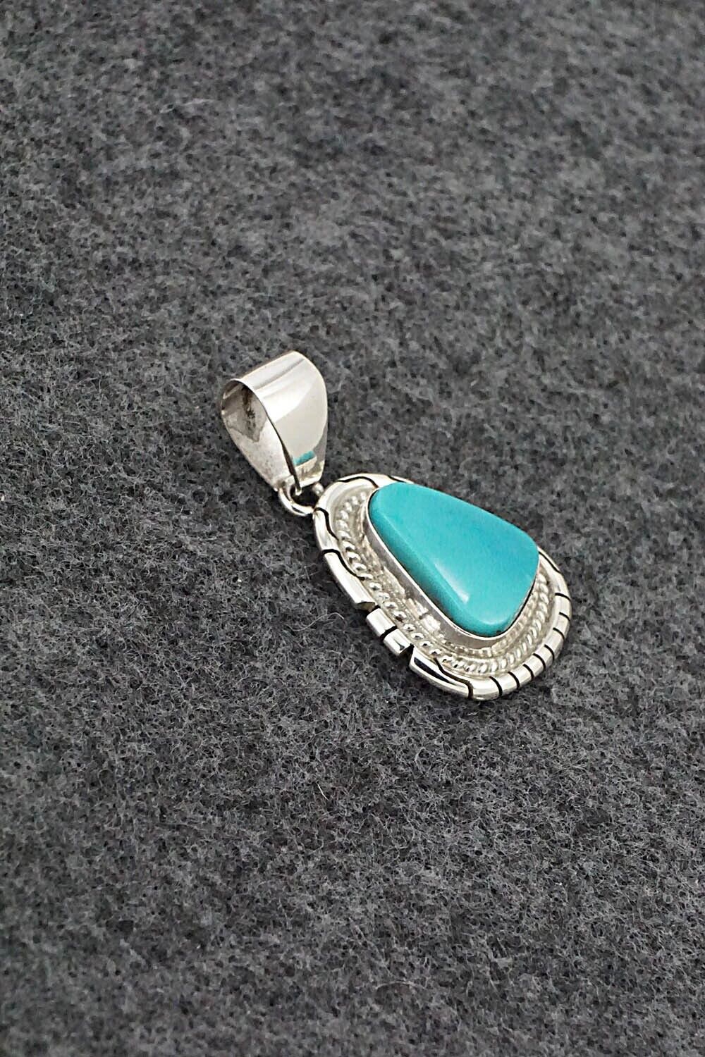 Turquoise & Sterling Silver Pendant - Peggy Skeets