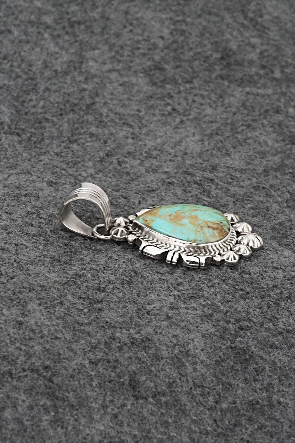 Turquoise & Sterling Silver Pendant - Marita Benally