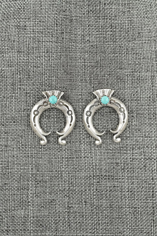 Turquoise & Sterling Silver Earrings - Adrienne Gordon