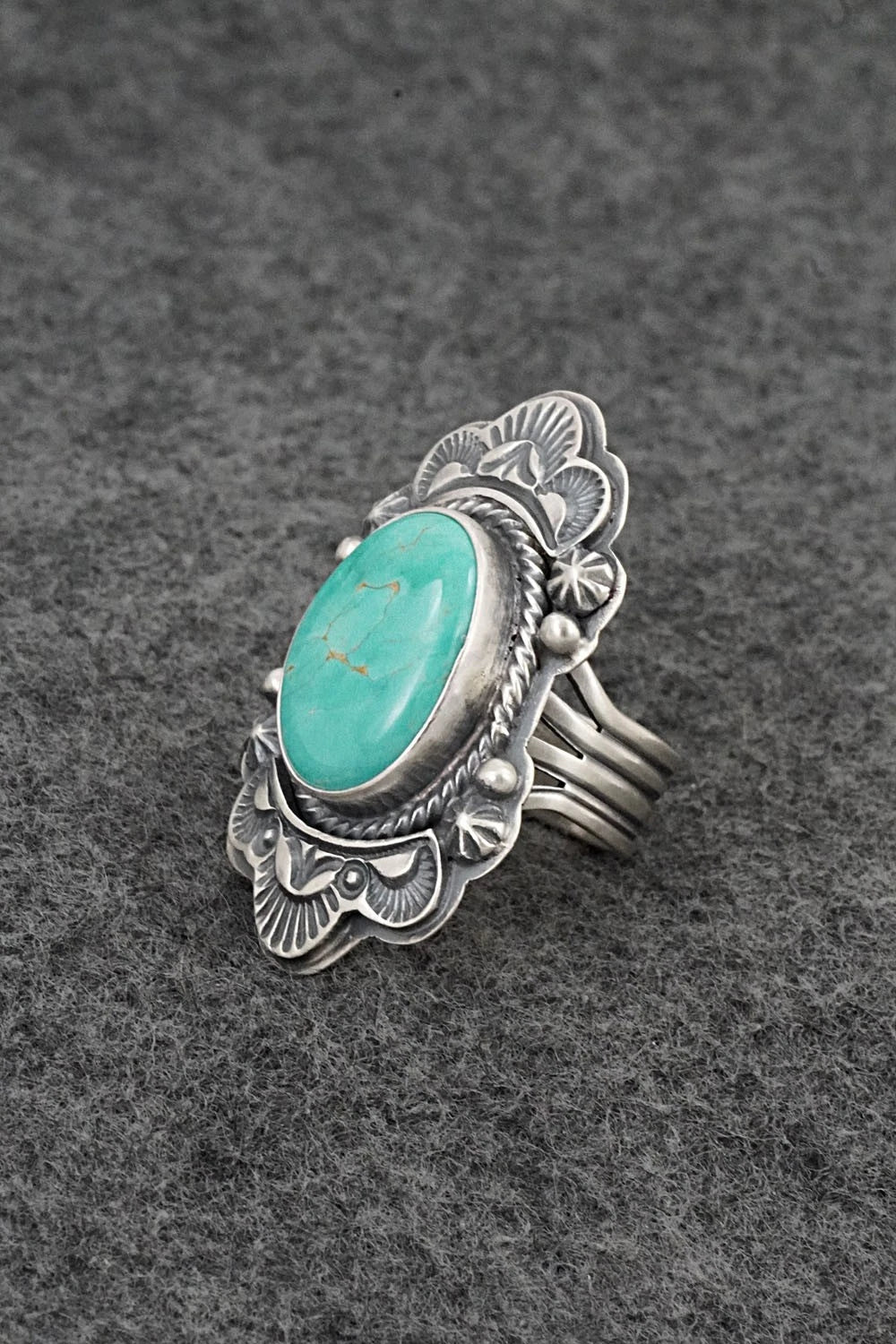 Turquoise & Sterling Silver Ring - Randy Boyd - Size 6