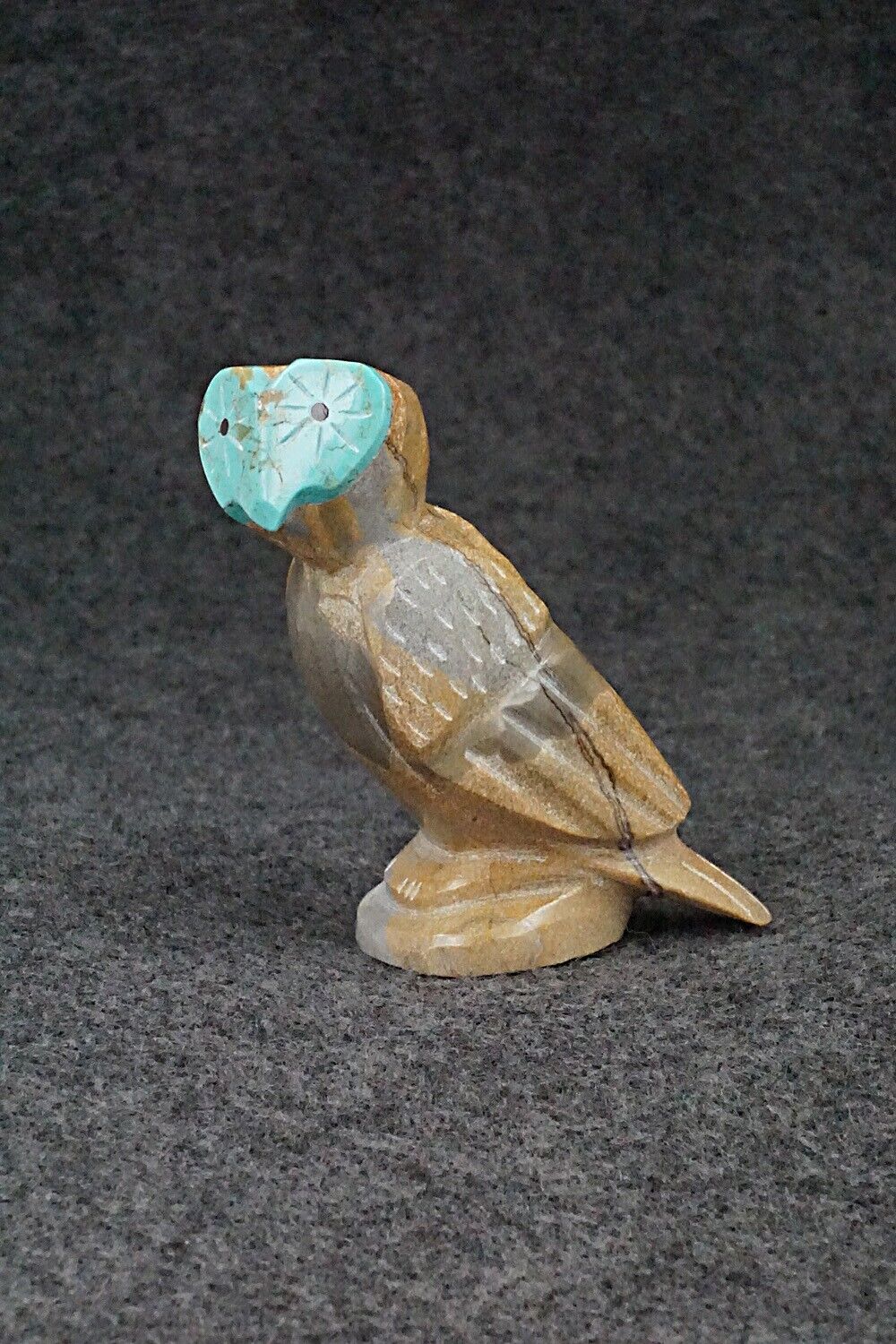 Owl Zuni Fetish Carving - Enrike Leekya