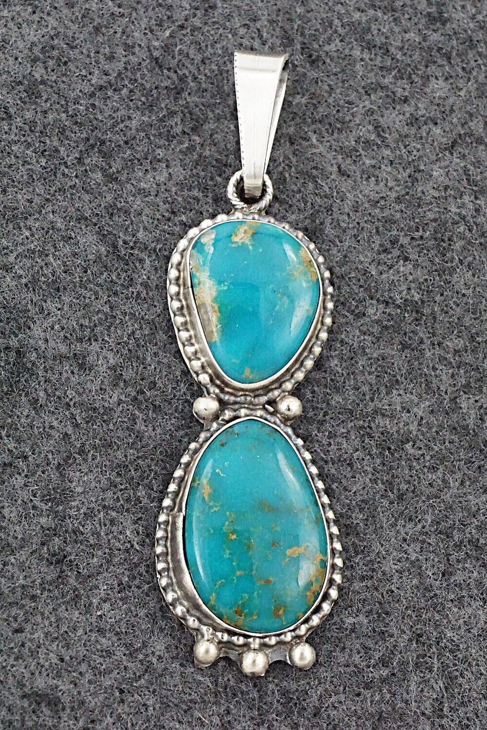 Turquoise & Sterling Silver Pendant - Jimmy Garcia