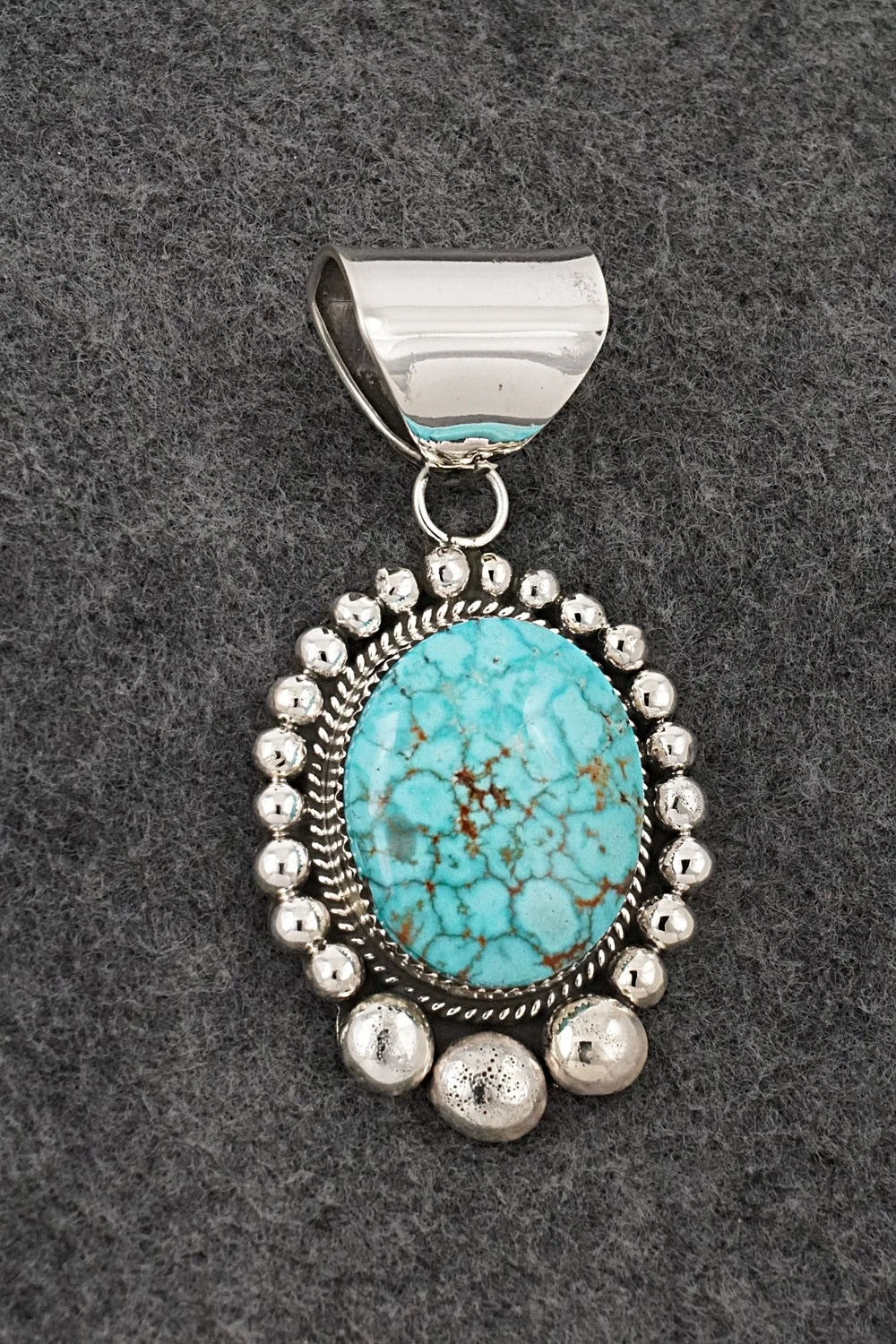 Turquoise and Sterling Silver Pendant - Phil Nez