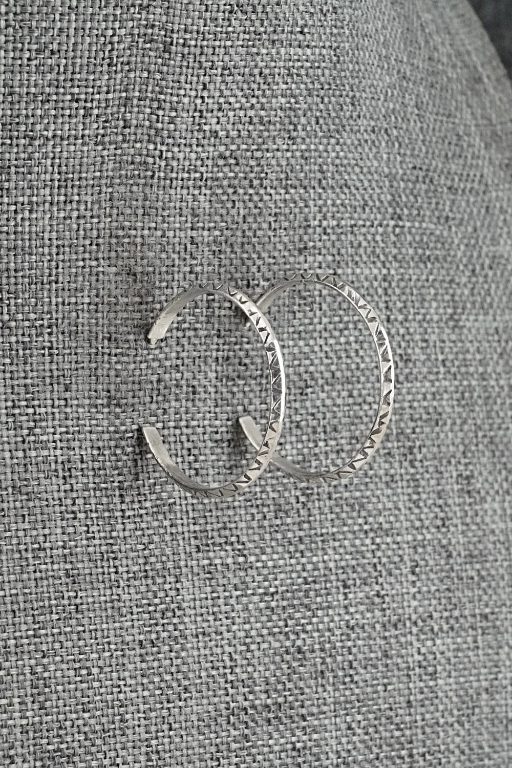 Sterling Silver Hoop Earrings - Elaine Tahe