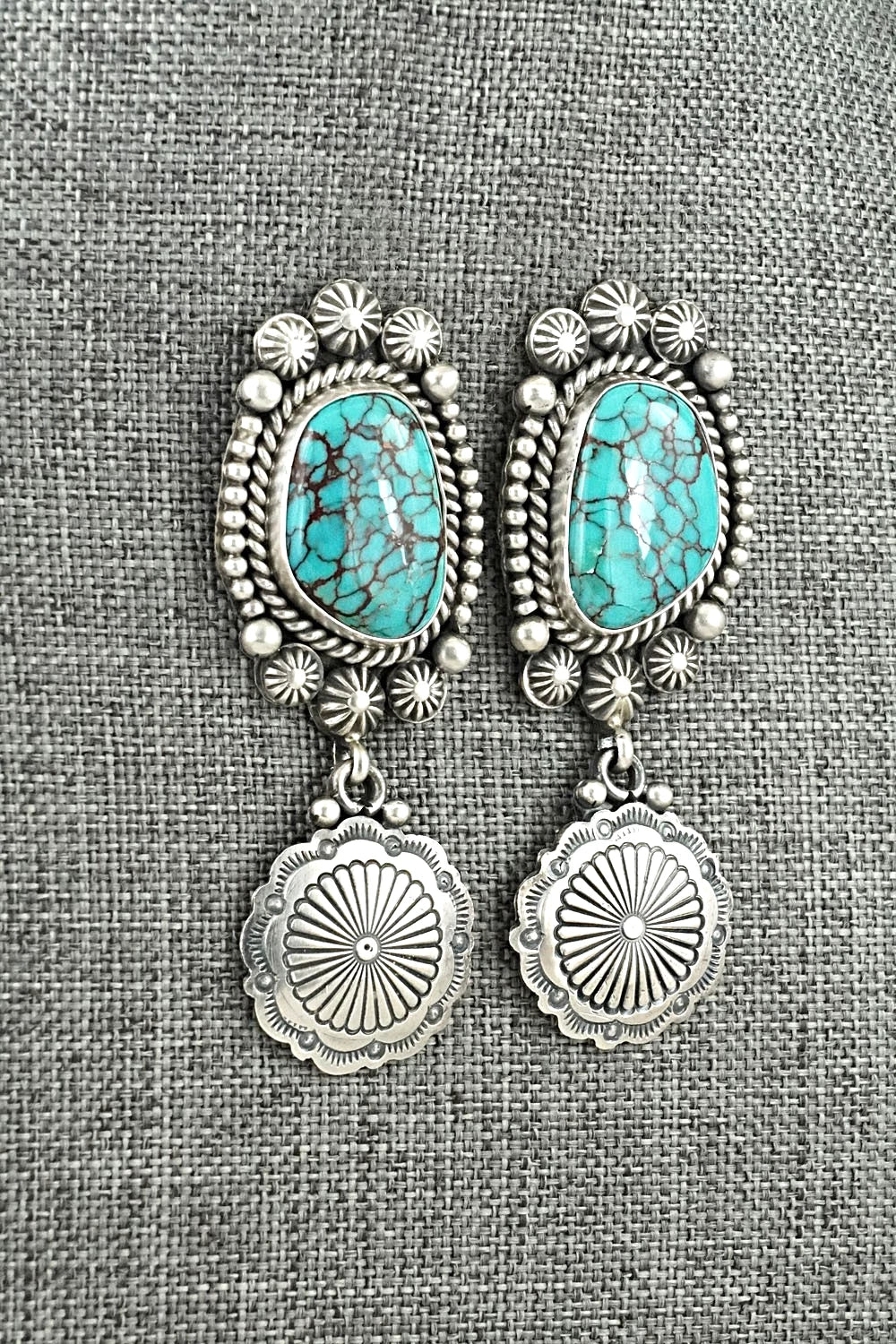 Turquoise & Sterling Silver Earrings - Michael Calladitto