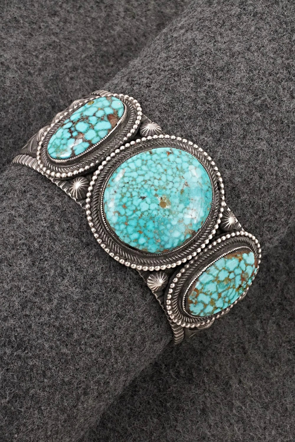 Turquoise & Sterling Silver Bracelet - Calvin Martinez
