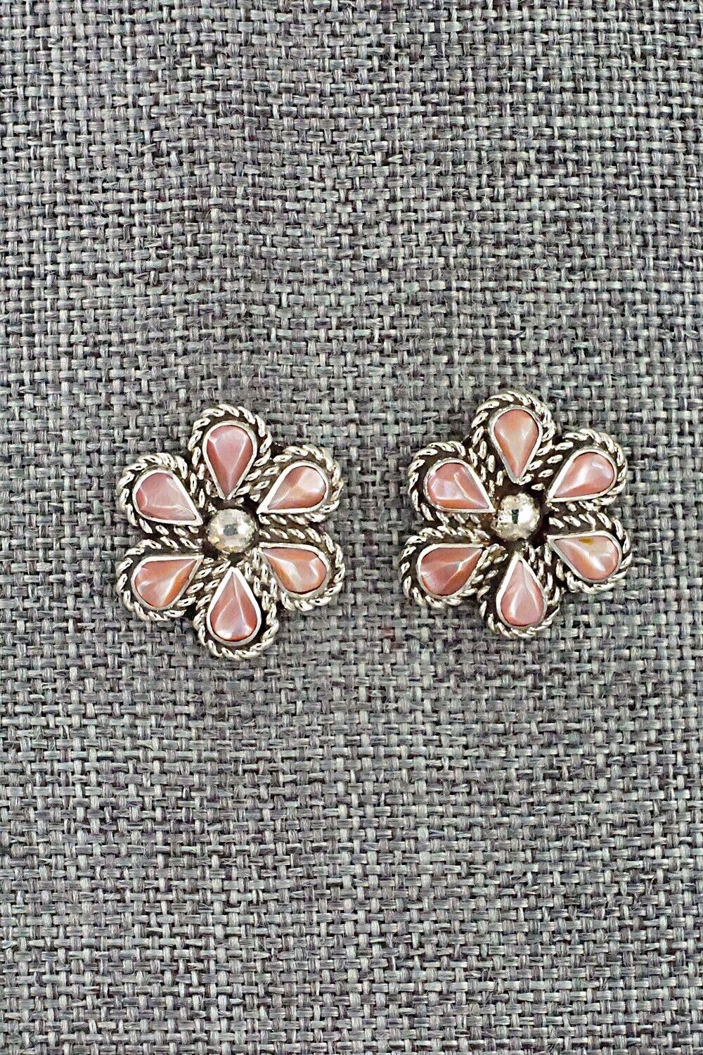 Mother of Pearl & Sterling Silver Earrings - Carol Lateyice