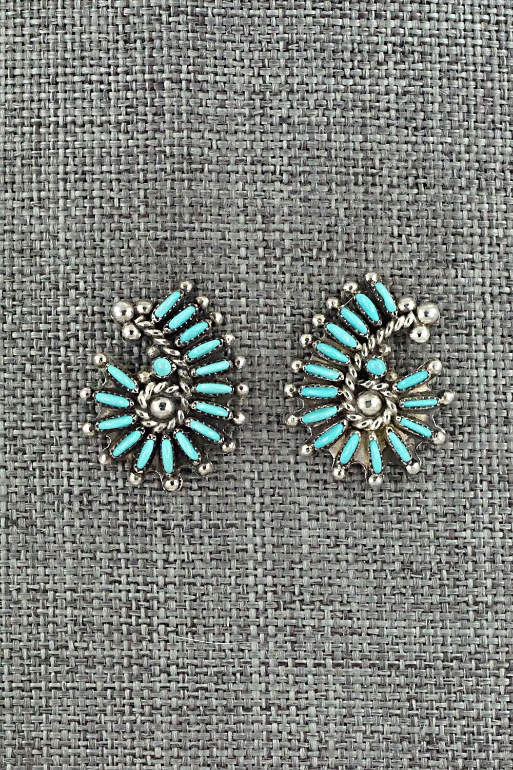 Turquoise & Sterling Silver Earrings - Connie Wyaco
