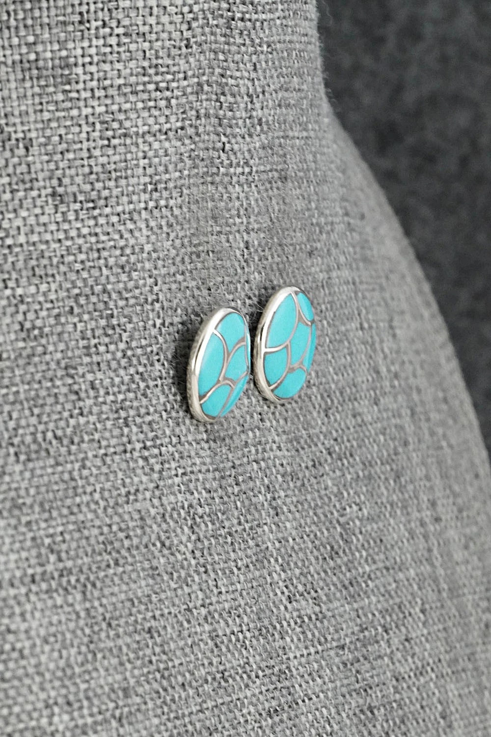 Turquoise & Sterling Silver Earrings - Orena Leekya