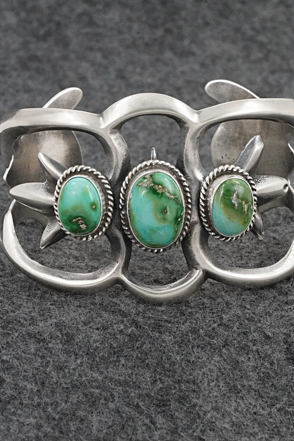 Turquoise & Sterling Silver Bracelet - Eugene Gruber