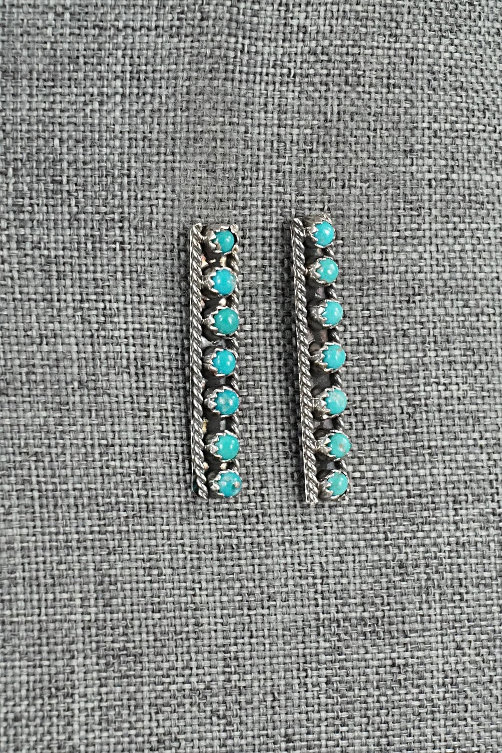 Turquoise & Sterling Silver Earrings - Dominic Duboise