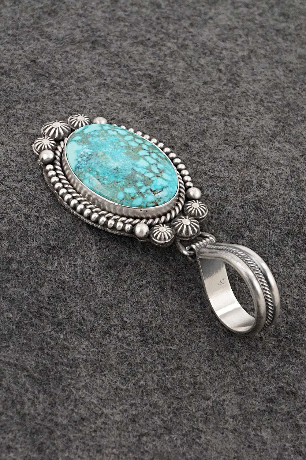 Turquoise & Sterling Silver Pendant - Michael Calladitto