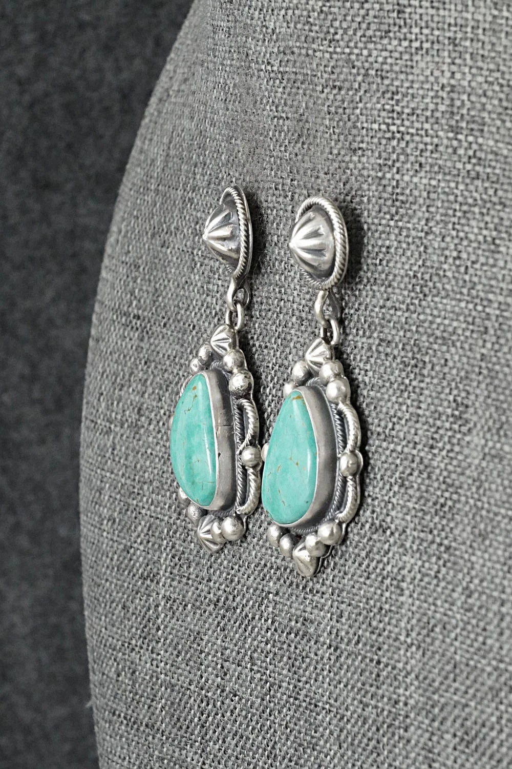 Turquoise & Sterling Silver Earrings - Darrin Livingston