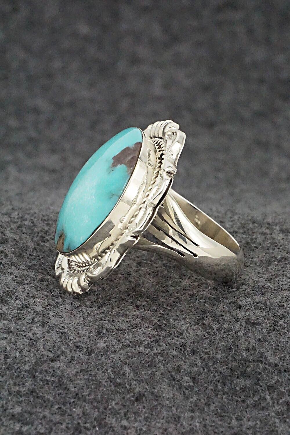 Turquoise & Sterling Silver Ring - Emerson Delgarito - Size 9