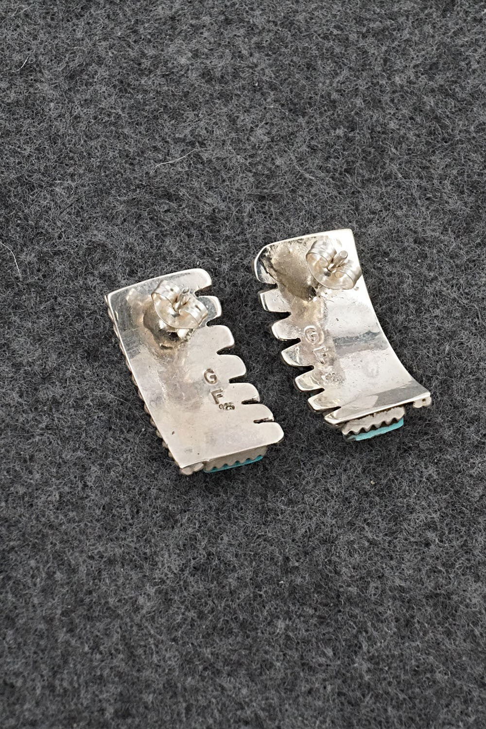 Turquoise & Sterling Silver Earrings - Charlie John