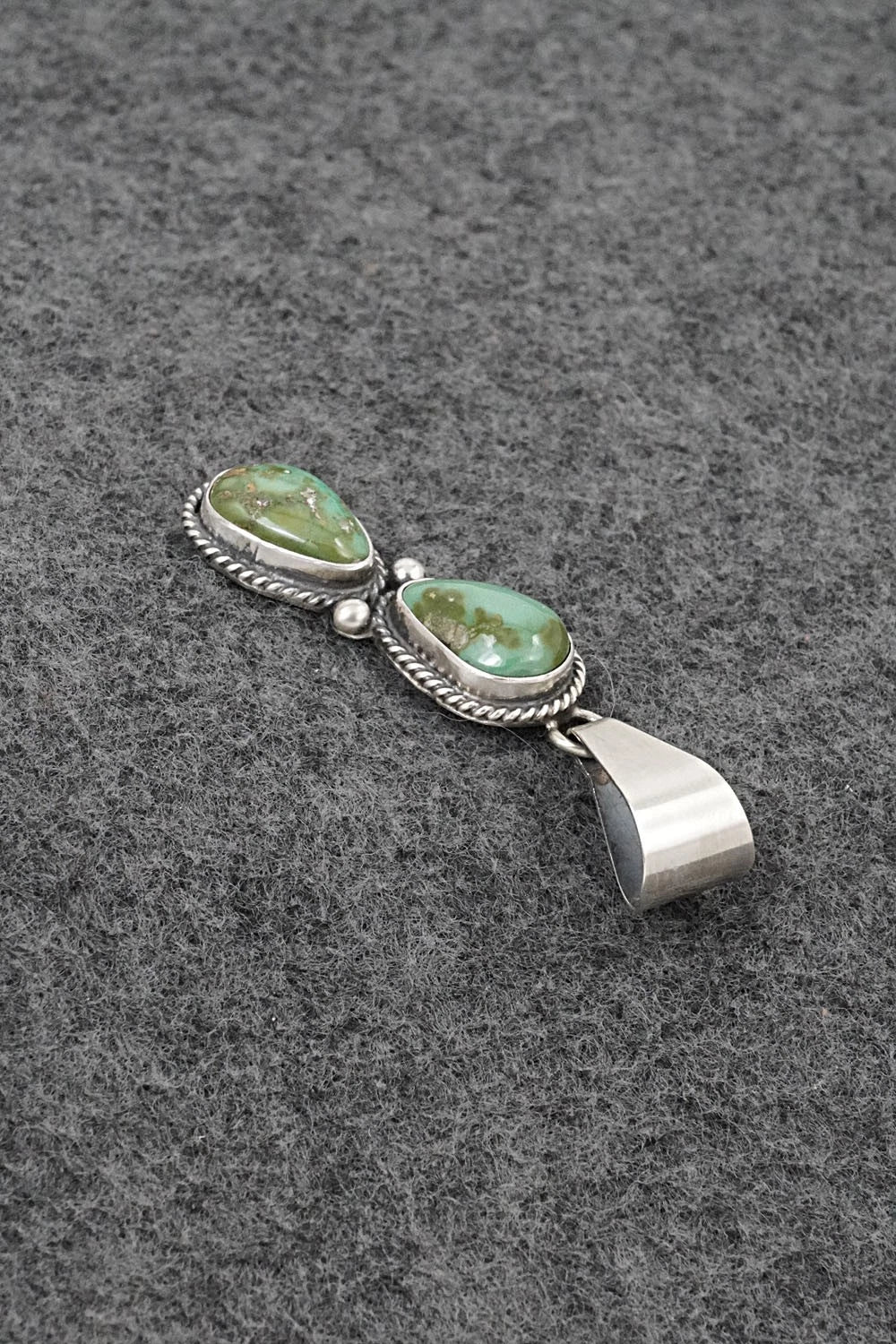 Turquoise & Sterling Silver Pendant - Eugene Gruber