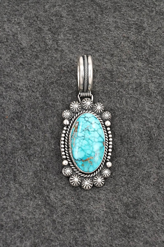Turquoise & Sterling Silver Pendant - Michael Calladitto