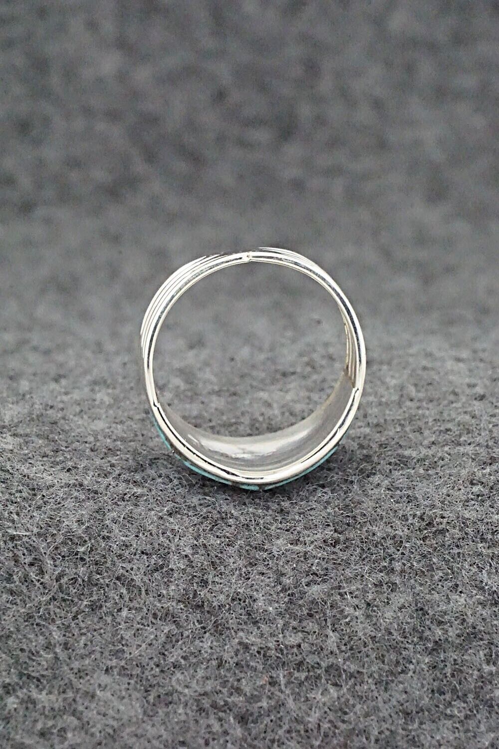 Turquoise & Sterling Silver Ring - Andrew Enrico - Size 9